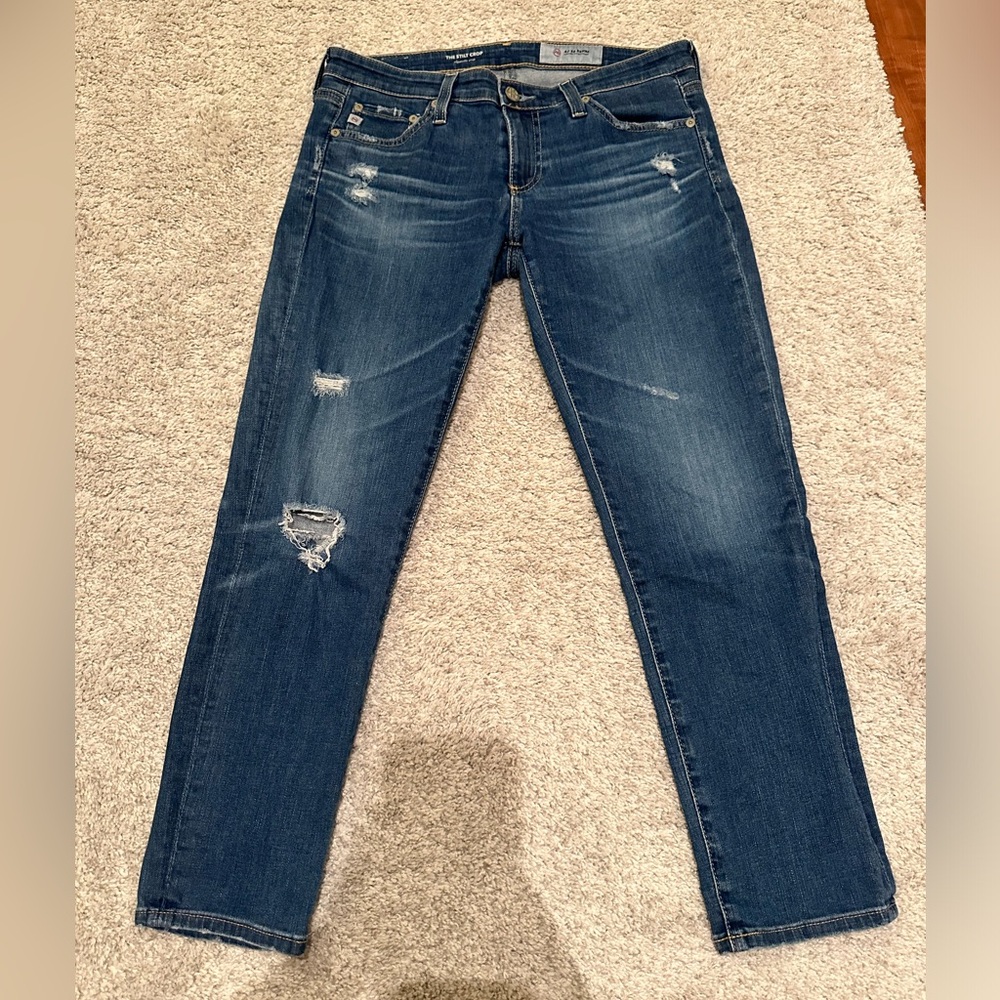 AG Adriano Goldschmied Denim Jeans - The Stilt Crop Cigarette Crop - Size 28